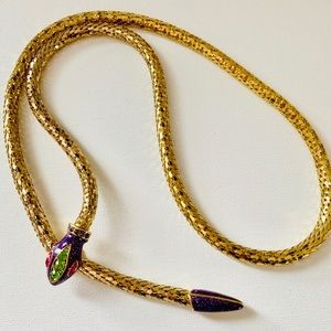 Betsey Johnson Gold Snake Necklace